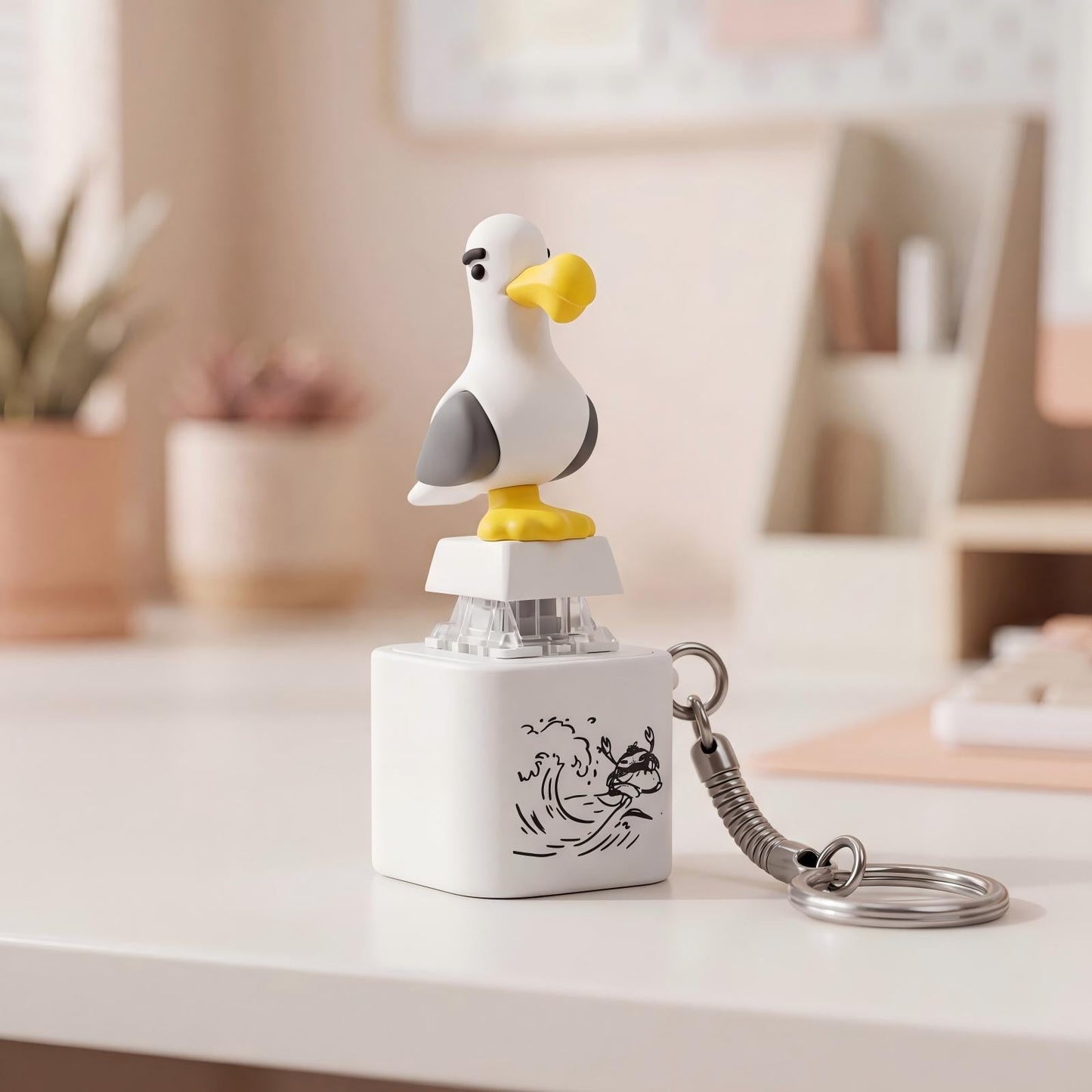 DOWMOO Mine Decompression Sound Rechargeable Keychain With Fingertip Clicker Interactive Stress Relief Toy