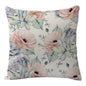 Flowers And Birds Flowers Flax Pillow Car And Sofa Cushion Lumbar Pillow