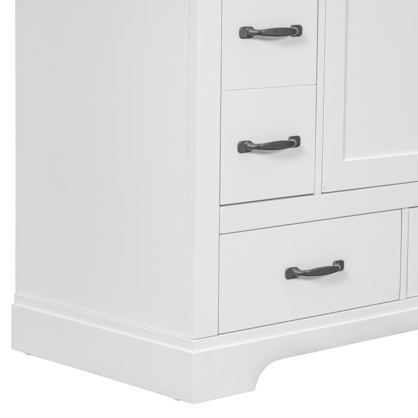 36' Bathroom Vanity with Sink Combo, Six Drawers, Multi-Functional Drawer Div...