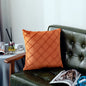 Pure Color Velvet Plaid Pillowcase Home Sofa Bedside Pillow Short Plush Cushion