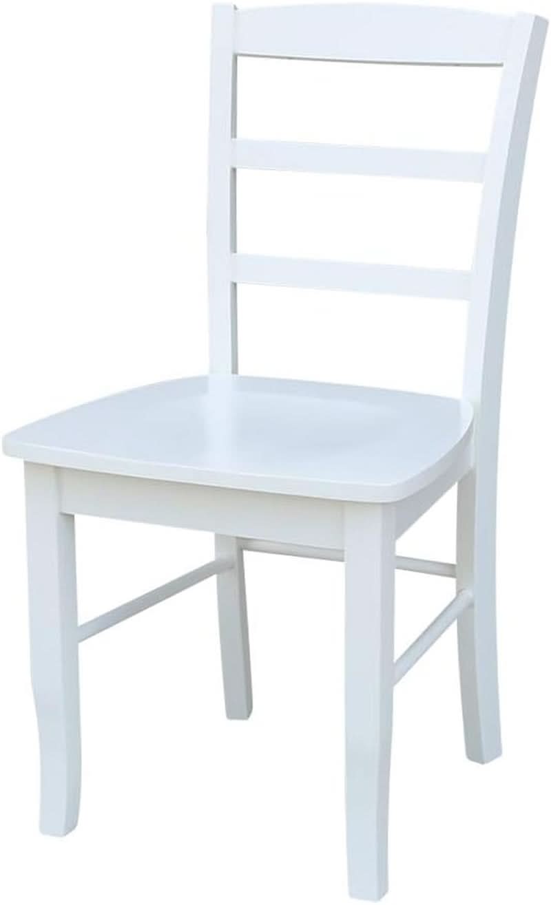 Madrid Ladderback Dining Chairs Set Of Two White Finish