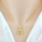 Necklace 925 Sterling Silver Plated 18k Rose Gold Necklace Female Clover Clavicle Chain For Girlfriend''s Birthday Valentine''s Day Gift