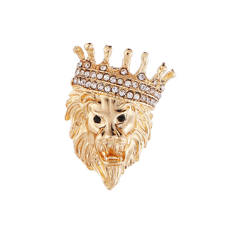 Fierce Lion Head And Tiger Personalized Vintage Brooch