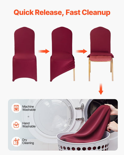 Burgundy Chair Covers Wrinkle Resistant Premium Weddings