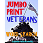 Jumbo Print Veterans Word Search: 133 Extra Large Print Patriotic Defense Themed Puzzles - Paperback