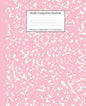 Marble Composition Notebook College Ruled: Pink Marble Notebooks, School Supplies, Notebooks for School - Paperback