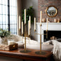 Freestanding Antique Iron Candelabra, Set of Two