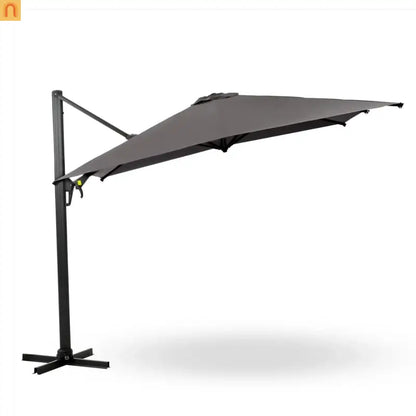 Patio Umbrella Cantilever Square Gray 10 Ft UPF50 360 Rotation