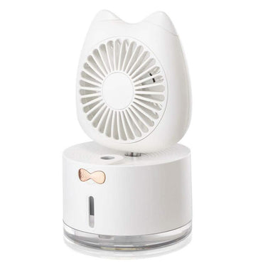 Cartoon Cat Fan Humidifier USB Charging Desktop Mute Hydrating Humidifier