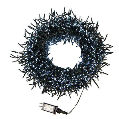 Cool White 2000 LED Multifunction Cluster Garland