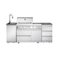 Castelle Flame Deluxe 4-Burner 72000 BTU Stainless Steel Liquid Propane Grill Island (SAK31425)