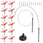 Cat Feather Wand Rod with 12 Pieces Feather Replacements for Cats