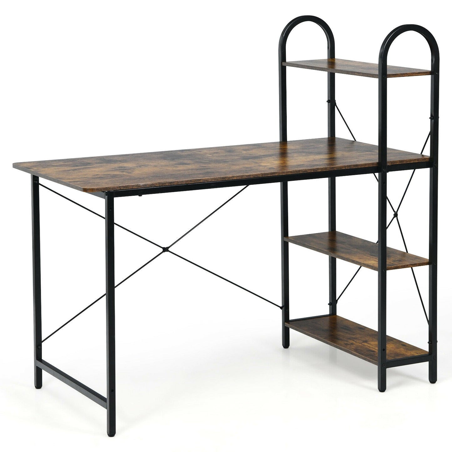 48-Inch Reversible Computer Desk with Storage Shelf
