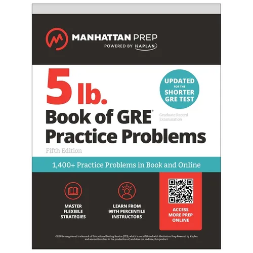 5 lb. Book of GRE Practice Problems: 1,400+ Practice Problems in Book and Online (Manhattan Prep 5 Lb) - Paperback