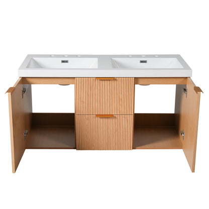 Modern 47.24 Inch Double Sink Bathroom Vanity with SMC Top, MDF Cabinet