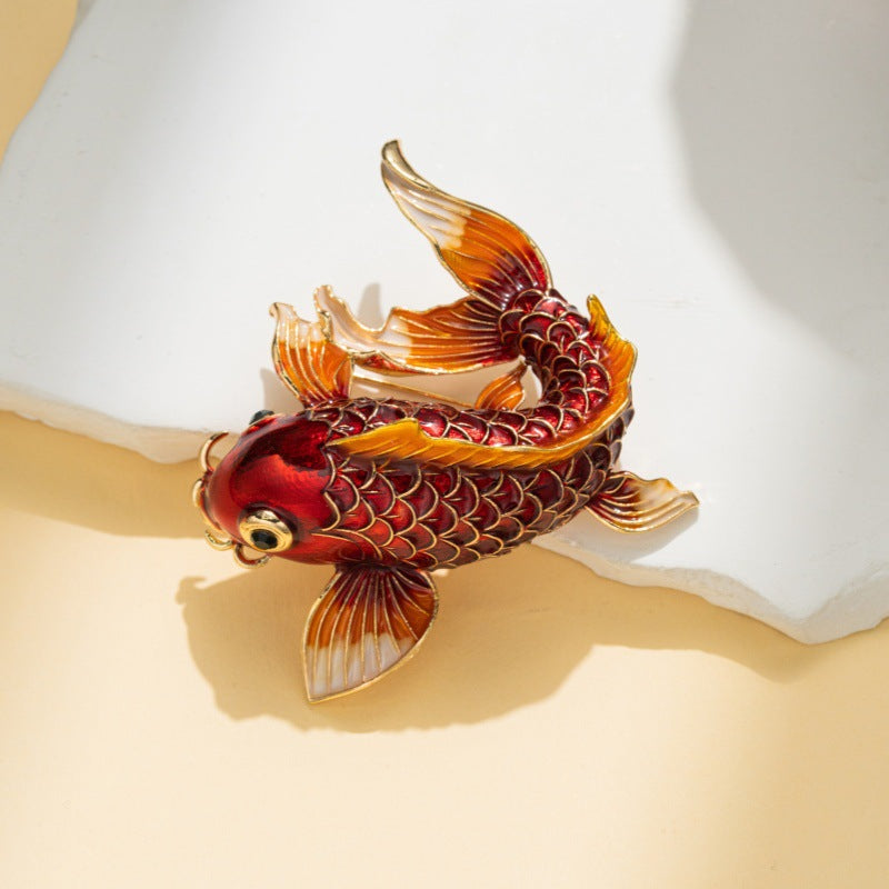 Enamel-dripped Lobster Brooch Accessory For Women