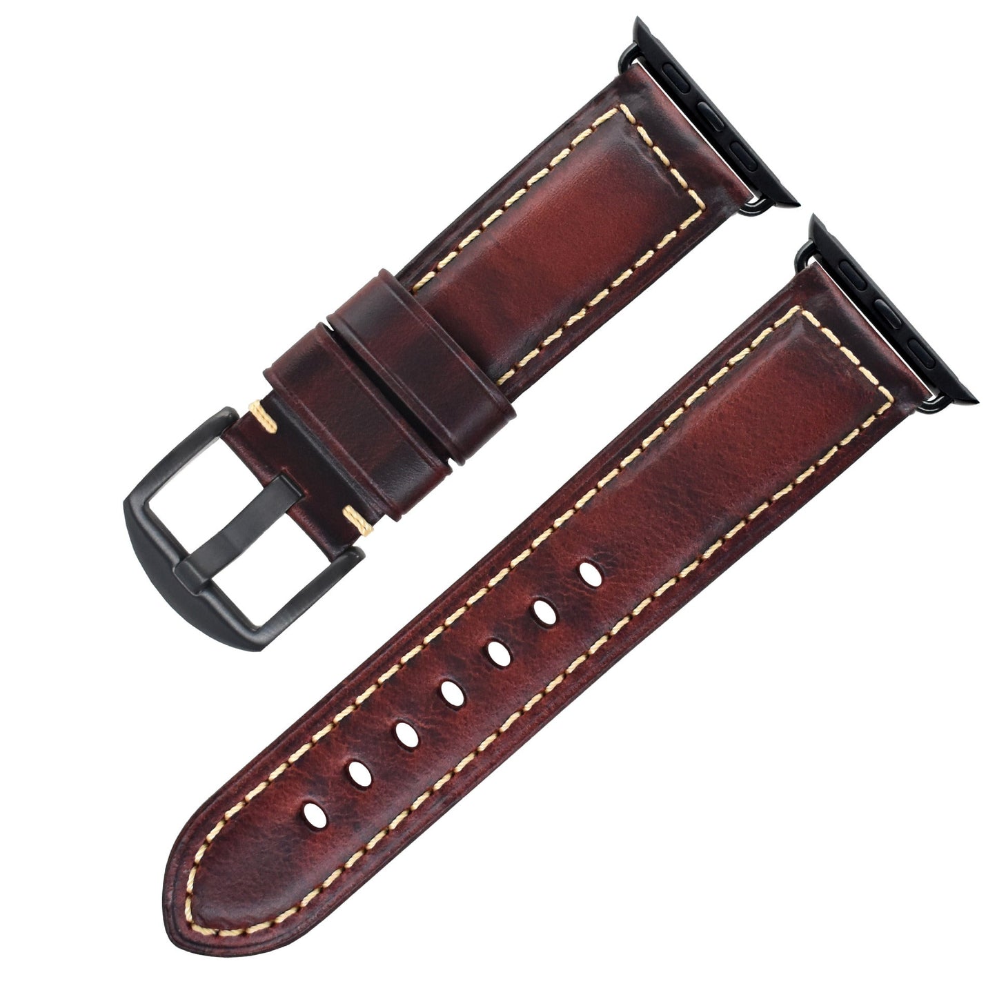 Vintage Oil Wax Genuine Cowhide Watch Band
