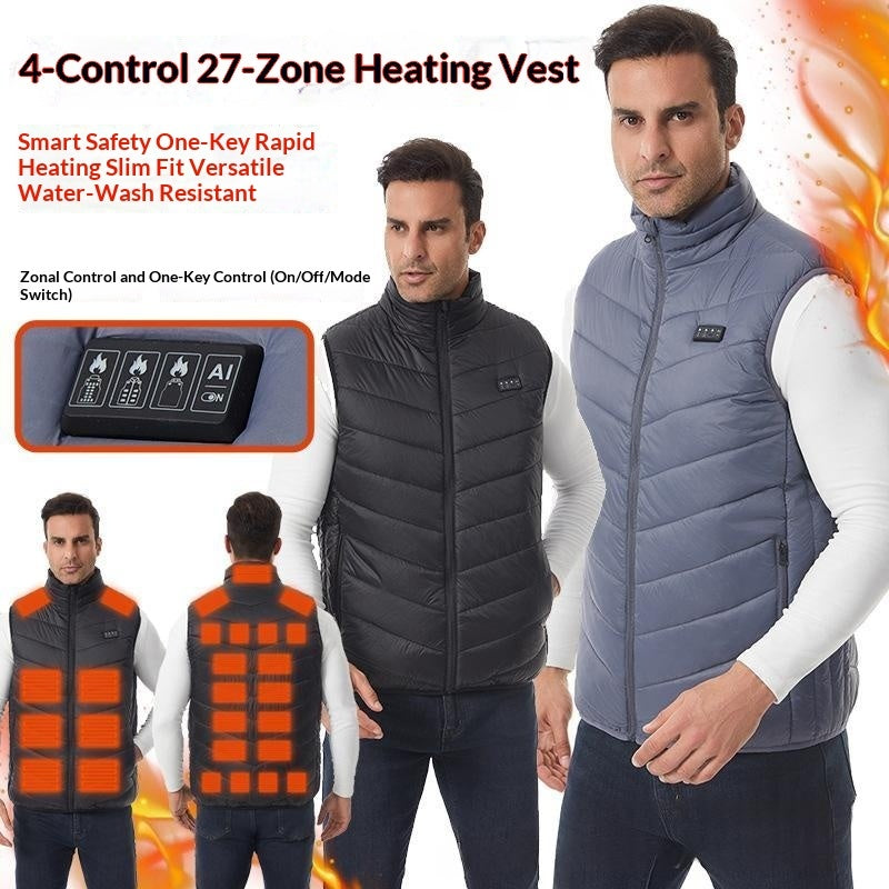 Mens New Winter Electrically Heated Vest