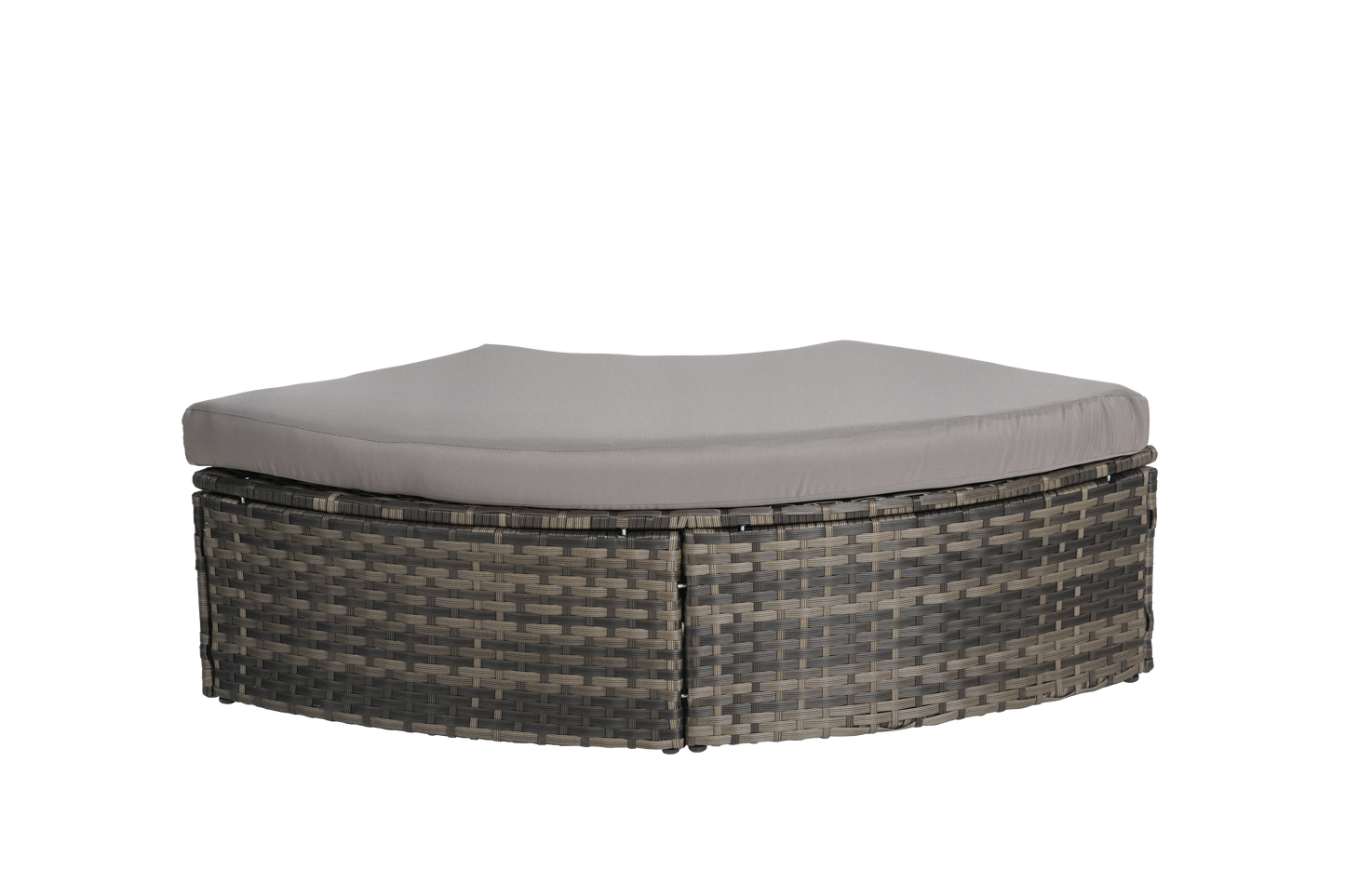 Chaise Lounge PE Rattan Canopy 380lb Capacity
