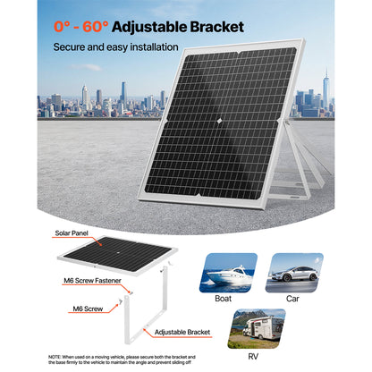 30W 12V Solar Battery Trickle Charger, MPPT Controller, IP67, Car Boat RV