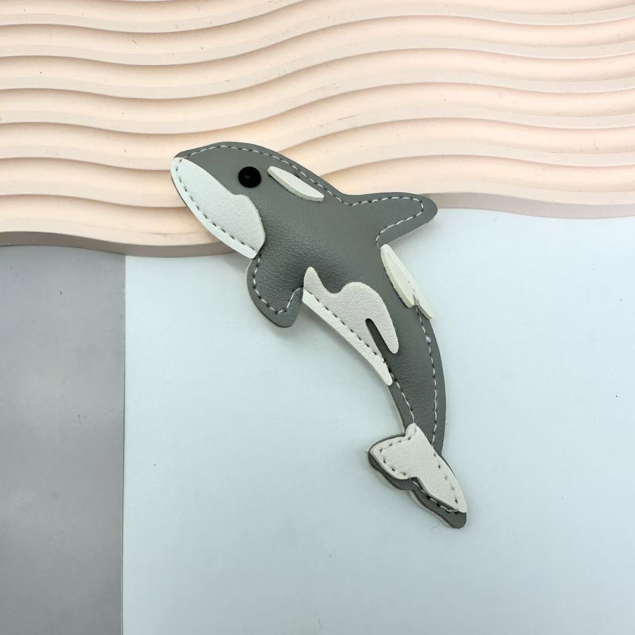New-style Marine Animal Keychain Made Of PU Leather Shark
