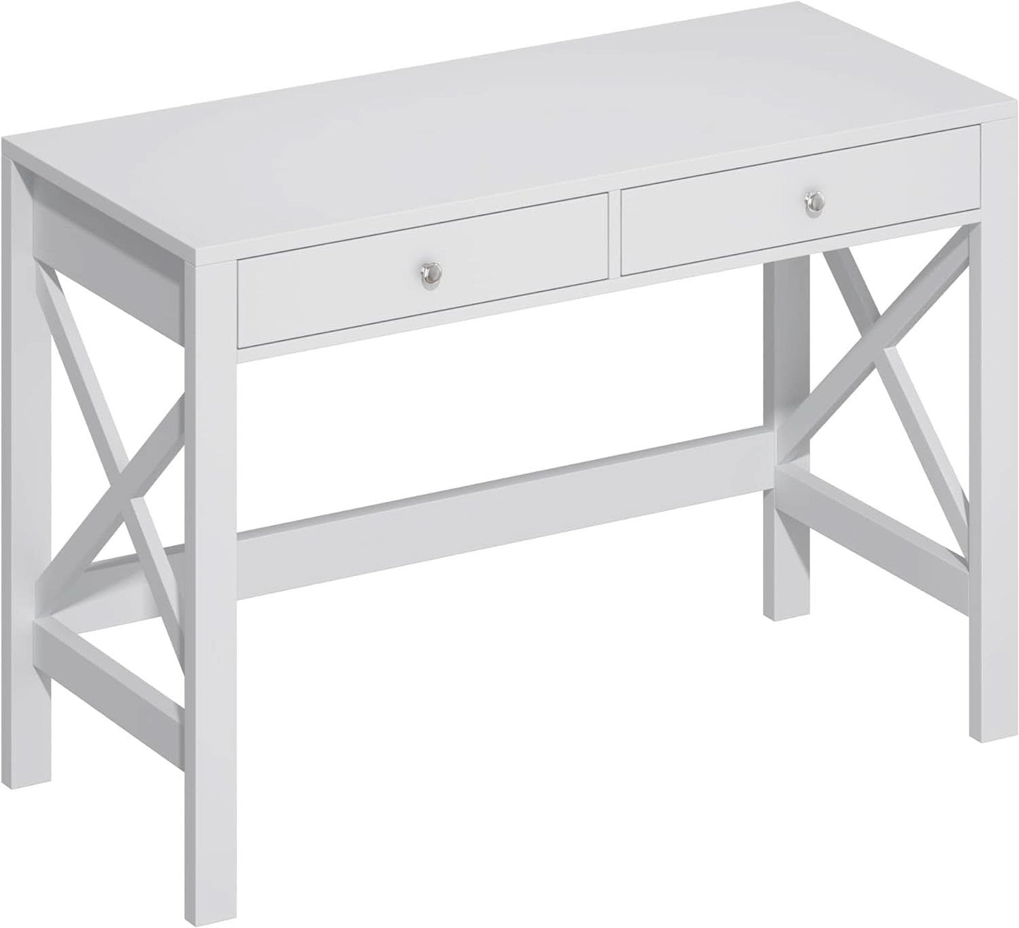 40 Inch White Computer Desk For Home Office Use And Study