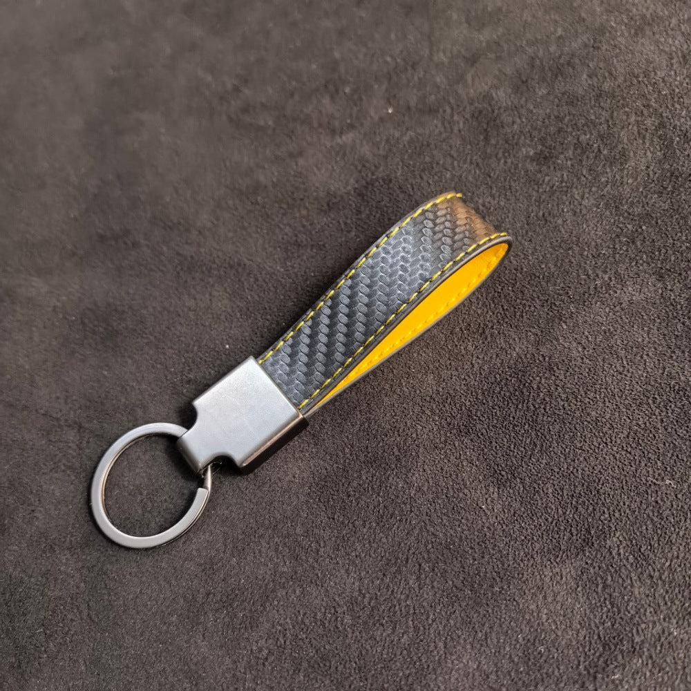 Suede Car Keychain With Metal Anti-loss Feature