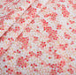 Japanese Floral Cotton Fabric, Handmade Wind-Stamped
