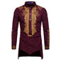 Men's African Hip Hop Pullover - Casual Long Robe for Fashionable Style