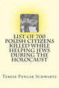List of 700 Polish Citizens Killed While Helping Jews During the Holocaust - Paperback
