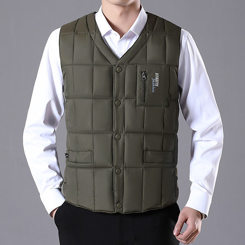 Vest Waistcoat Thermal Liner Dad-style Plus-size Vest