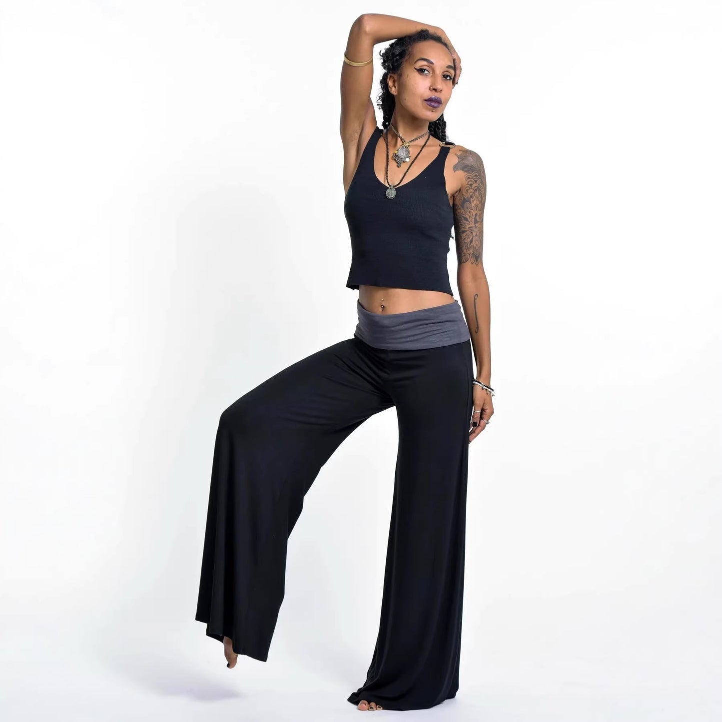 Womens Casual Wide-leg Pants For Sports And Leisure