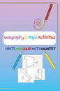 Geography & Maps Activities, WRITE AND COLOR WITH COUNTRY: ACTIVITY BOOK FOR KIDS WRITING AND COLORING LETTER country maps, country names, and writing - Paperback