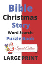 Bible Christmas Story Word Search Puzzle Book Large Print: Word Find Holiday Season Brain Game Activity, Educational Game for Women, Girls, Teens, Chi - Paperback