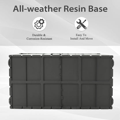 Outdoor Storage Box Steel Dark Gray Lockable 150 Gallon 660 LB Capacity