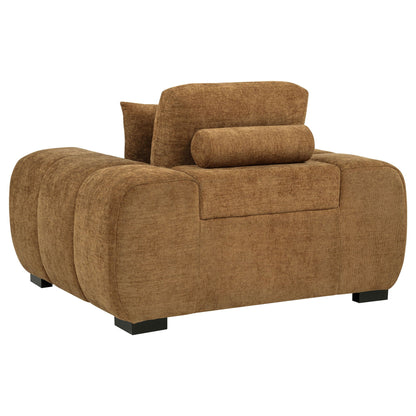 Octavia Upholstered Track Arm Accent Chair Amber