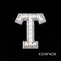 Pearl Rhinestone Cloth Sticker-Letter A-White-2 Pack