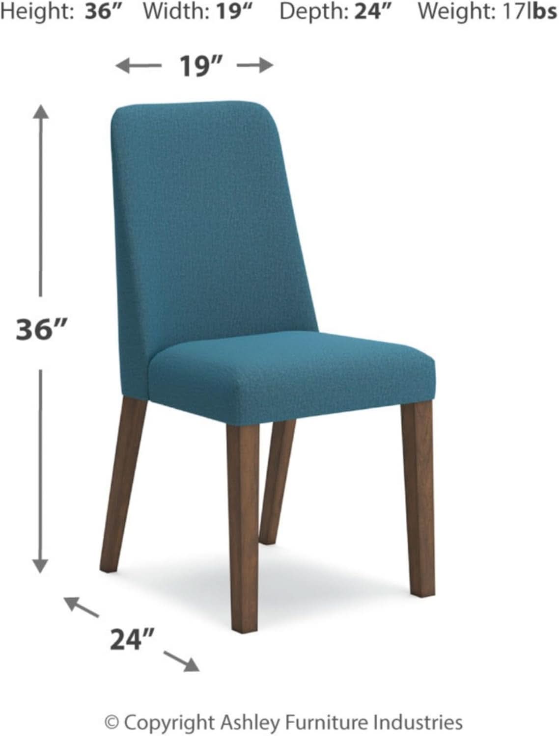 Upholstered Side Chair Set Blue And Brown Foam Cushioned