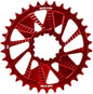 Wheels Manufacturing Direct Mount Chainring - 34t SRAM 3-Bolt Direct Mount 3mm Offset Compatible Hyperglide+ Chain Red
