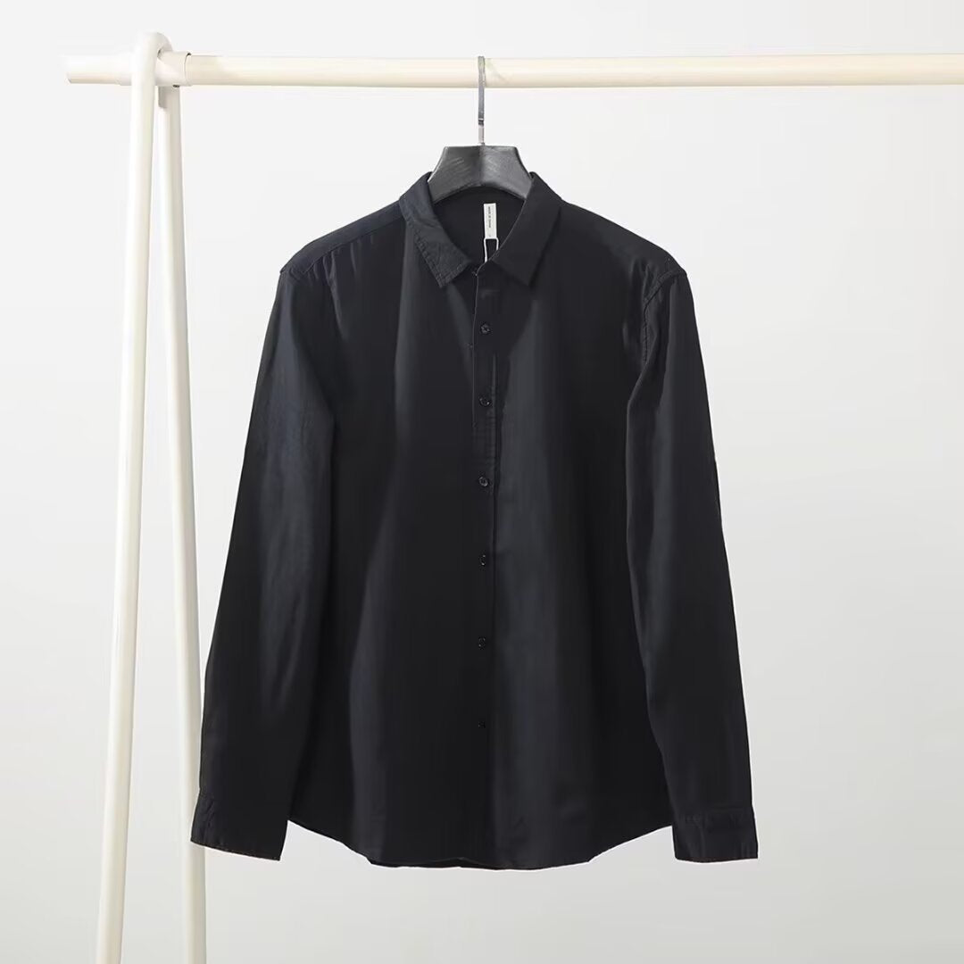 Old-money-style Slim-fit Long-sleeve Shirt