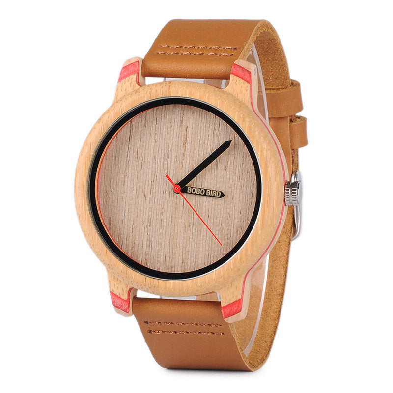 Wooden Watch Simple And Casual Quartz Movement