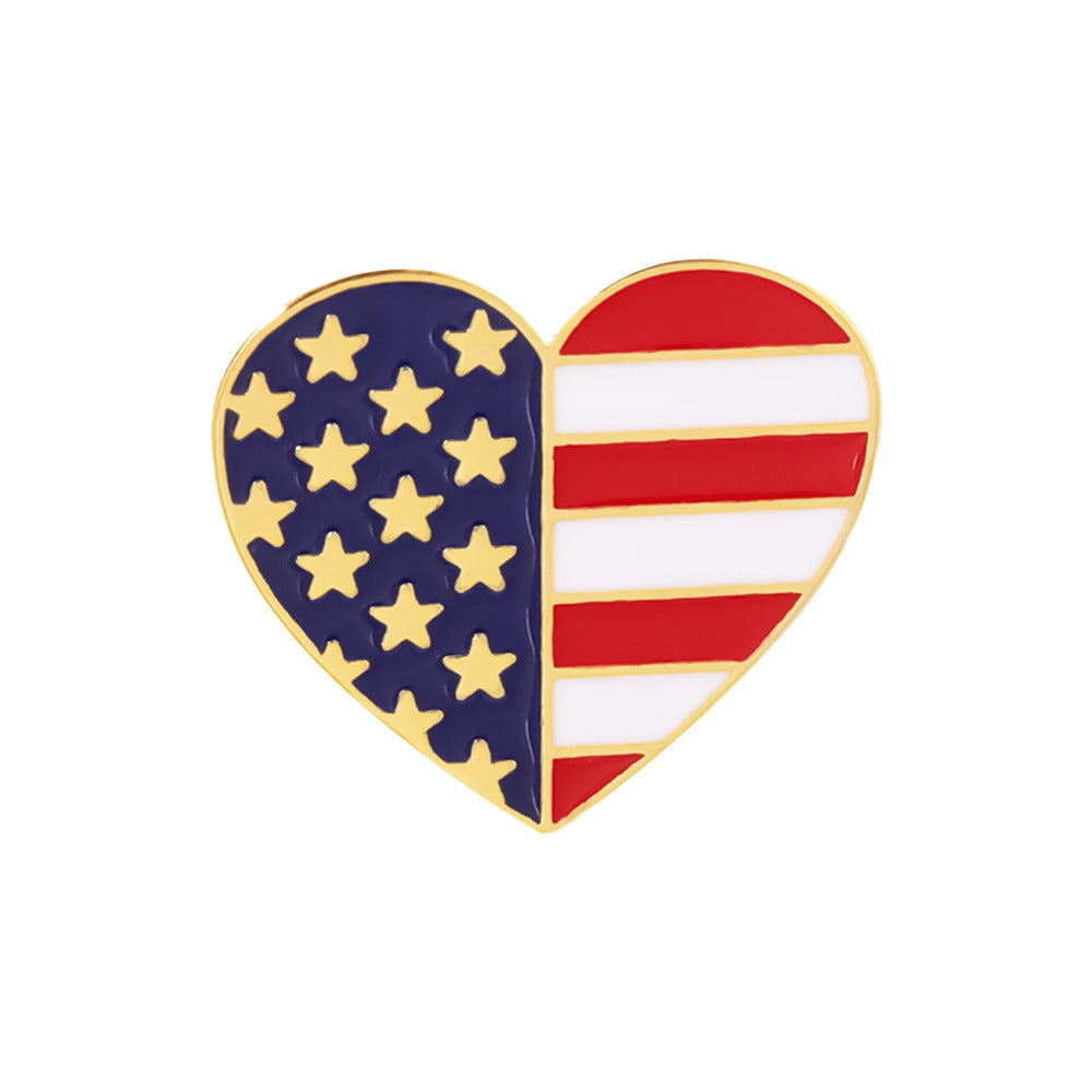 Independence Day-themed Metal Brooch Badge