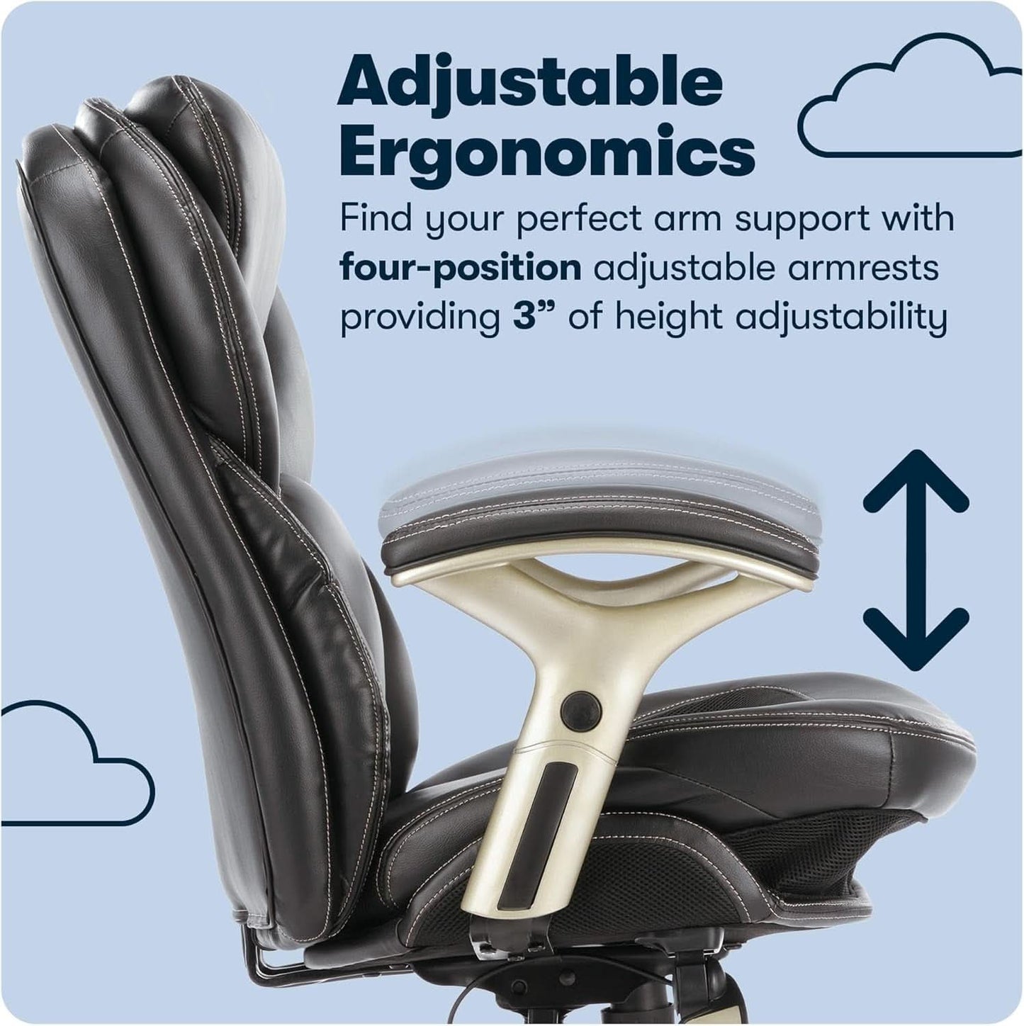 Ergonomic Office Chair Back In Motion Lumbar Support Black