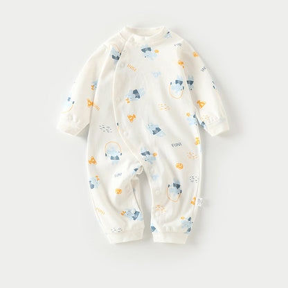 Baby Cotton Onesie Pajamas - Cute Print Romper, Sizes 59-90cm, Newborn to 1 Year
