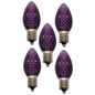 C7 Faceted LED Bulb - 5 Piece - Purple