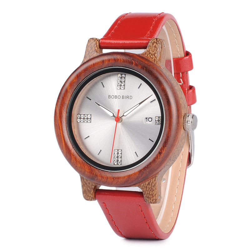 Wooden Watch Simple And Casual Quartz Movement