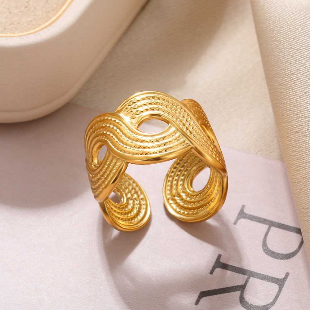 Irregular Wide Band Ring For Women
