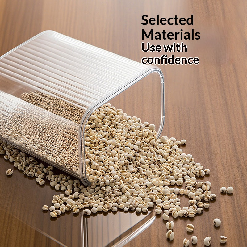 Airtight Square Storage Jars with Lids – Food-Grade