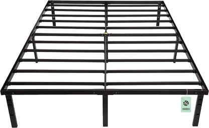 Full Platform Bed Frame With Storage Noiseless Heavy Duty