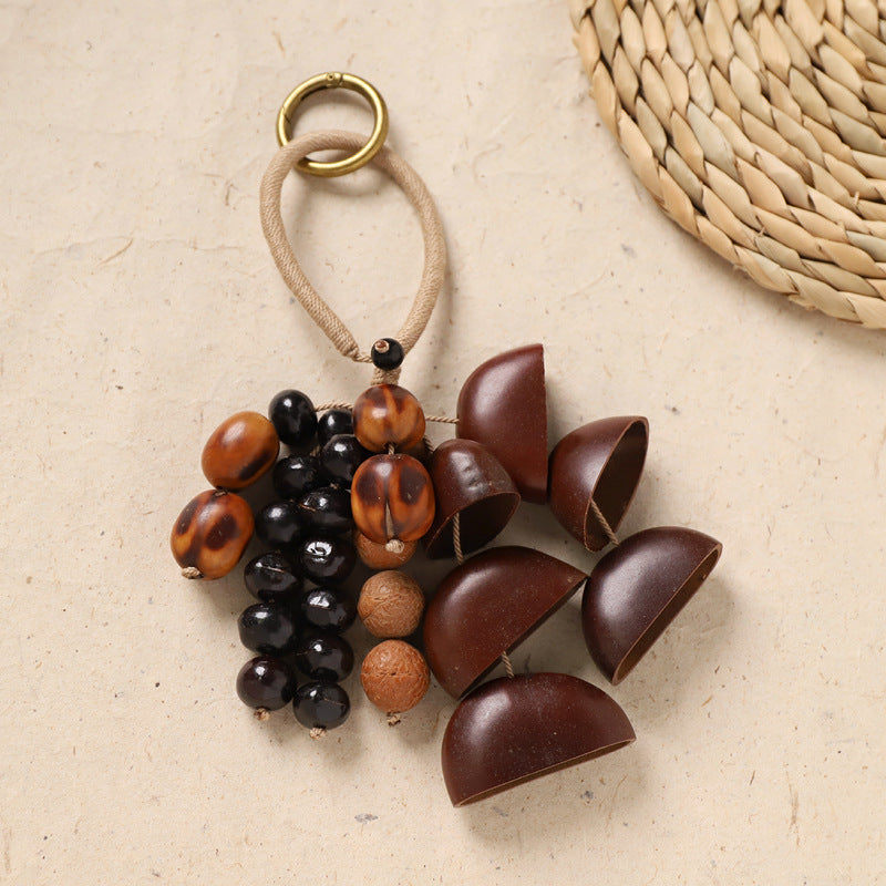 New Chinese-style Wish-Fulfillment Seed-Bead Bag Charm Keychain